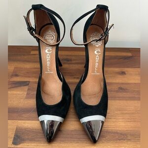 Jeffrey Campbell Koons Pumps Black and Silver Women's size 8.5